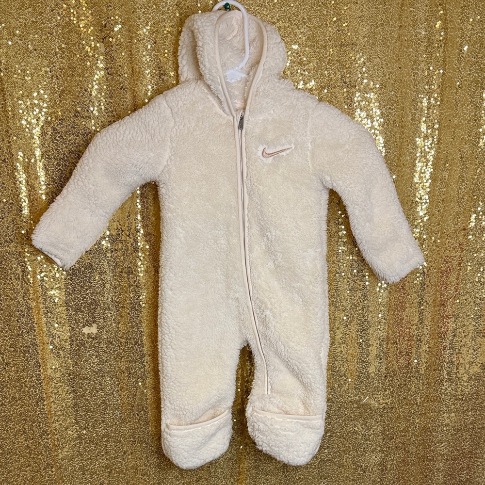 Nike Cream Sherpa Hooded Kids Footie